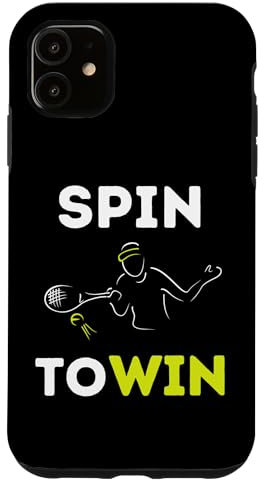 iPhone 11 Spin to Win! Funny Tennis Player Case