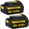 2PC 8.0Ah 18V/20V Replacement for Dewalt 18V Battery Compatible with Dewalt Battery DCB184 DCB200 DCB200-2 DCB201 DCB201-2 with LED Indicator Rechargeble