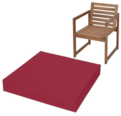 IJQXLA Outdoor-Kissen 50 x 50 cm, Dickes, wasserdichtes Stuhlkissen, Sitzpolster aus Schaumstoff für Küche, Esszimmer, Wohnzimmer und Garten, Terrasse, Rattanmöbel, Abnehmbarer Bezug mit Reiß