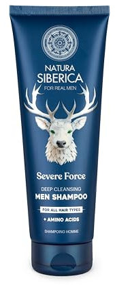 Natura Siberica Men Severe Force. Deep Cleansing Men Shampoo. For all hair types, 200 ml