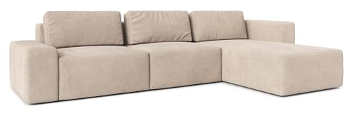 AXLIVING Couch XXL L Form Arkleton Ecksofa Groß Beige 360cm Komfort R