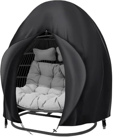 Housse de chaise double à suspendre | Housse Oeuf Suspendu Extérieur | Housse Double Siège avec Fermeture Éclair | Protection Anti-Poussière pour Meubles Extérieurs, Pelouse, Véranda, Jardin