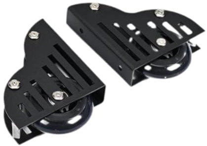 jojomis 2 scalette a gradini per libreria, kit di scale di rotolamento, sistema di binari in ferro resistente, con freno, per casa, biblioteca, cucina, fienile