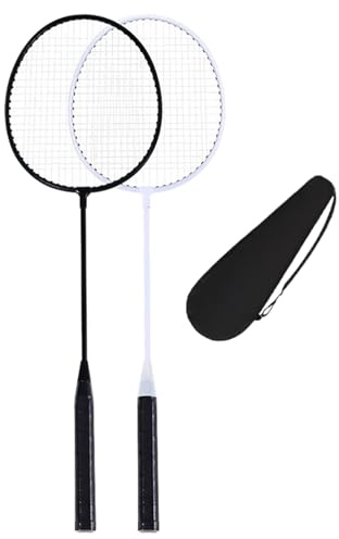 Badminton -Schläger -Set - Aluminiumrahmen Leichtes Badminton -Schläger | Komplettes -Kit mit Carry Case, Hinterhofsportausrüstung für Erwachsene und Kinder, langlebige Außenschlägerausrüstu