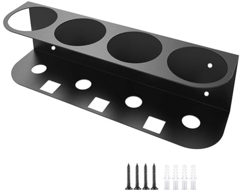 Osmond All-Purpose Sprays Bottle Holder Easy Install Wall Mount Hardware Included Heavy-Duty Powder Coated Storage Rack,4 Holes
