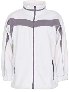 Planam 2563064 Plaline Fleecejacke, Reinweiß/Zink, Größe XXXL