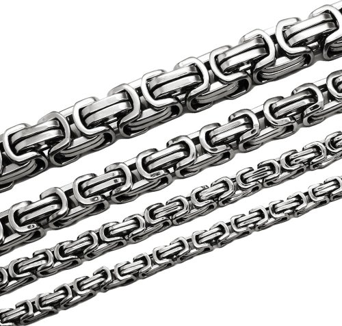 Soul-Cats Königskette Armband aus Edelstahl für Herren und Damen in Silber Länge: 22 cm Stärke: 5 mm