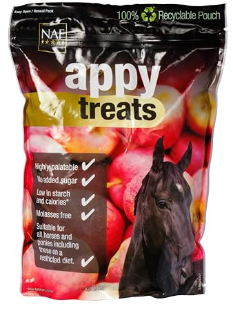 NAF Appy Treats for Horses 1kg Apple Flavoured Natural Horse Treats | Natural apple-flavoured horse treats, molasses-free and cereal-free, ideal for training, rewarding and daily feeding