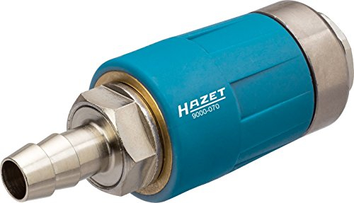 Hazet Sicherheitskupplung (passend für alle Luftanschlussnippel, sichere Trennung der Verbindung, mit 10 mm Schlauchnippel) 9000-070, 3/8 Zoll