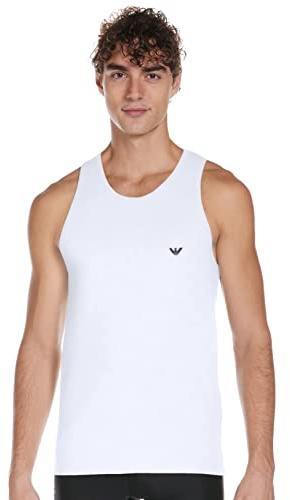 Emporio Armani Underwear Herren Schlafanzugoberteil 110828CC729, Gr. Medium, Weiß (Bianco 00010)