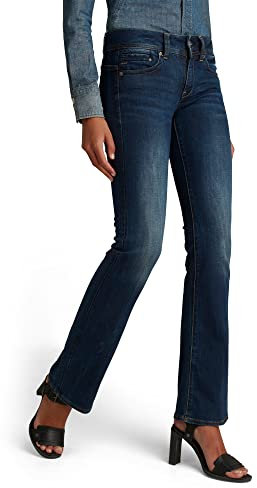 G-STAR Women's Midge Bootcut Jeans, Blue (dk Aged D01896-6553-89), 34W / 32L