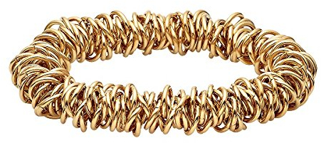Heideman Armband Damen Stria aus Edelstahl gold farbend matt Armkette für Frauen mit elastische Größe