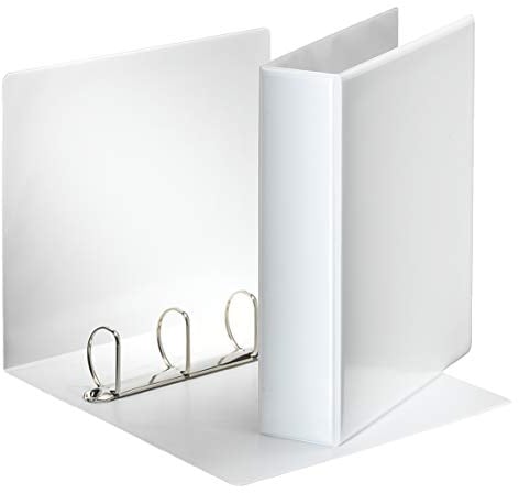 Esselte 49705 Ringbuch Präsentation, mit Taschen, A4, PP, 4 Ringe, 50 mm, weiss
