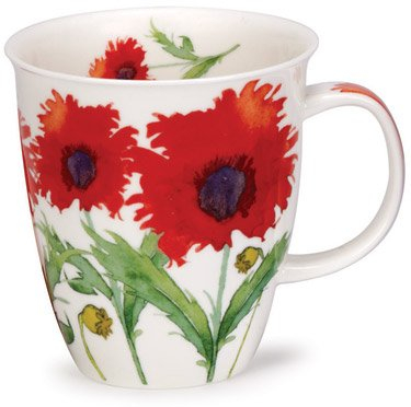Dunoon Nevis Fine Bone China Mug - Flora Poppy