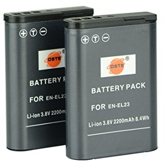DSTE 2pcs EN-EL23 Replacement Li-ion Battery for Nikon Coolpix P600, Coolpix S810c Digital Camera