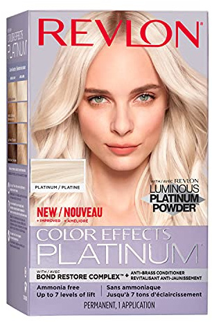 Revlon Color Effects Permanent Highlighting Kit, Ammonia & Paraben Free Hair Dye, 60 Platinum, 8 Oz (Pack of 1)