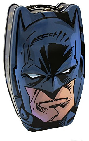 The Tin Box Batman Head Shape Tin Carry All, Blue, (848207-12)