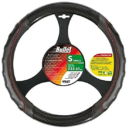 Lampa 32974 Lenkradbezug Bullet, Schwarz/Rot, 35-37 cm