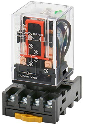 Heschen Gereral Relais MK2P-I DC 12V Bobina DPDT 8 pines con conector terminal enchufable PYF83A