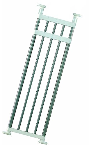 BAOYOUNI Mensola Regolabile per Armadio Scaffale Telescopico in Metallo Scomparto Separatore Organizer per Guardaroba Senza Foratura, Estensibile 101-152,5 cm, per Camera da Letto, Bagno, Cucina