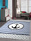 CARPETIA Teppich Kinderzimmer Babyzimmer Jungen Anker maritim blau crème schwarz Größe 120x170 cm