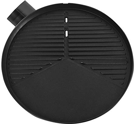 SUNTEC Ersatz-Grillplatte 42x42 [Antihaftgeschichte Grillplatte mit 42 cm Ø, passend für BBQ-9462 und BBQ-9486, Fettablauf, verdecktes Heizelement, max. 1600 W]