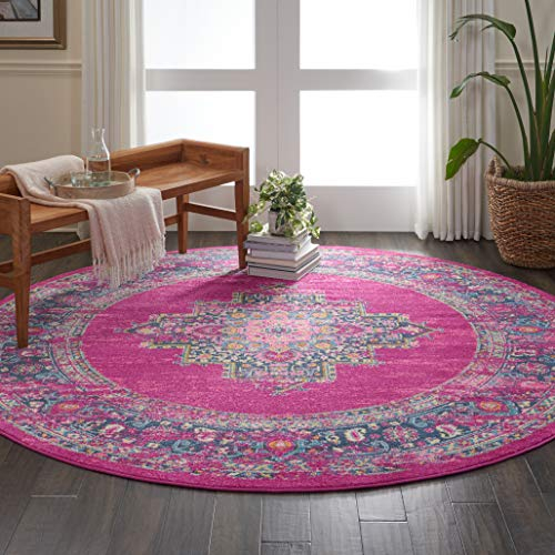 Eine Marke von Amazon - Movian Vacha - Runder Teppich, 243,8 x 243,8 cm, Geometrisches Muster