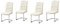 HTI-Line Schwingstuhl 4er Set PU Creme DannyC Freischwinger Esszimmerstuhl Kunstleder