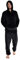 CityComfort Mens Pyjamas Set, Warm Fleece Pyjamas for Men with Fluffy Hoodie (Black, L)