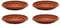 DARO DEKO Kunststoff Blumentopf Untersetzer 4 Stück - Ø 23cm Terracotta