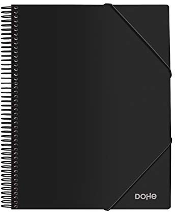 DOHE - Porte-vues de 40 pochettes PP (80 mic) A4 à spirale - Noir