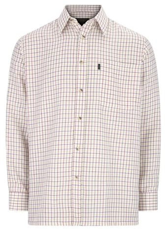 Walker and Hawkes - Chemise pour Homme - Coton/Carreaux/Manches Longues/Campagne - Entretien Facile - Rouge - XL (44'')