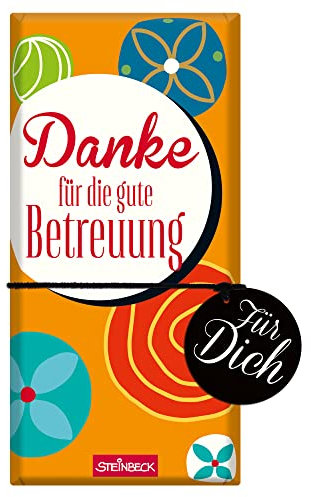 STEINBECK Danke Geschenke-Schokolade 100g Tafel für die gute Betreuung Krankenschwester Pflegerin