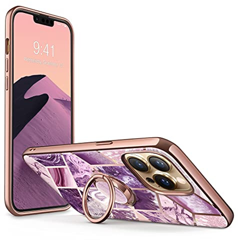 i-Blason Cosmo Snap Hülle für iPhone 13 Pro Max (6.7'') Slim Handyhülle Stoßfest Case Dünn Schutzhülle mit integriertem Ringhalter Unterstützt Autohalterung (Lila)