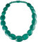 ZAVANA 60 cm Lange dunkelgrüne Statement-Halskette für Damen handgefertigte Boho Chic Chunky Halskette für Frauen in Smaragdgrün, eleganter tiefgrüner Bohemian Modeschmuck für Frauen