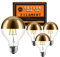 KOOYWAN LED Kopfspiegellampe vergoldet 6W E27 warmweißes blendfreies Licht 4stk