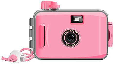 HOJO Disposable Camera Single Use Film Camera/Reusable 35mm Film Camera,One time Imaging,5m Waterproof,Retro Style Film Camera Multipack (PinkA,Basic)