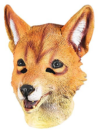 Rotfuchs Maske aus Latex - Vollmaske als Verkleidung für Halloween, Karneval & Motto-Party