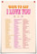 JCFOAS Trendiges rosa Leinwandbild, Aufschrift Ways To Say I Love You, adrettes Y2K-Dekor, ästhetisches Poster, Mitte des Jahrhunderts, moderner adretter Druck, Gemälde, flippiges Mädchen für