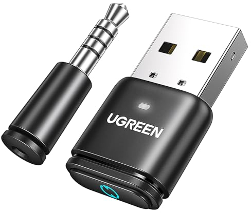 UGREEN aptX 5.3 Bluetooth USB Audio für PS5/PS5 Pro/PS4/Switch 2/PS4 Pro Dongle Freisprechanruf Bluetooth Adapter für PC Bluetooth Stick für Windows, macOS