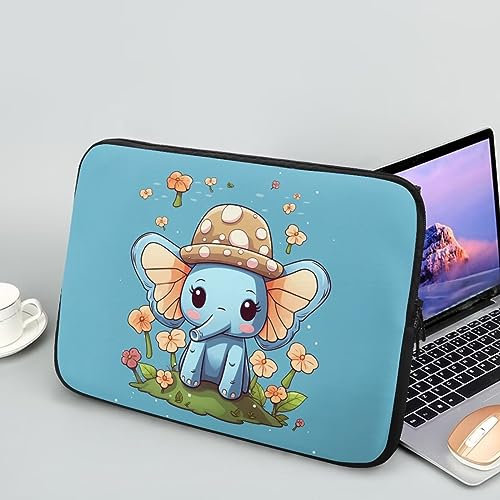 Showudesigns Housse en néoprène pour ordinateur portable de 10 - Pour femme et enfant - Idéale pour les voyages d'affaires, le bureau, la tablette - Motif floral - Bleu