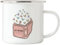 Hey!Print Emaille Tasse Leseratte Bücherwurm 0.3 Liter Metall Tasse 1 Stück (1er Pack) Klassiker Zuhause, Reise, Feier Rund Tasse
