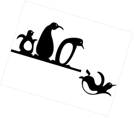 Veemoon Pvc Pinguin Wandtattoo Aufkleber Kinderzimmer Dekorativ Abnehmbar Schutzfrei Für Küche Wohnzimmer Schlafzimmer Langlebig Und Einfach Anzubringen