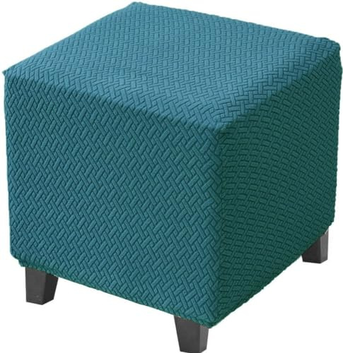 Bezug für Hocker Quadratisch 50x50 40x40 45x45 Ottomane Schonbezug Hockerbezug,Hocker Hussen für Quadratische Fußhocker, Sitzhocker Elastisch Husse, Überzug Möbel Protector für Sofa Fußbank ( Color :