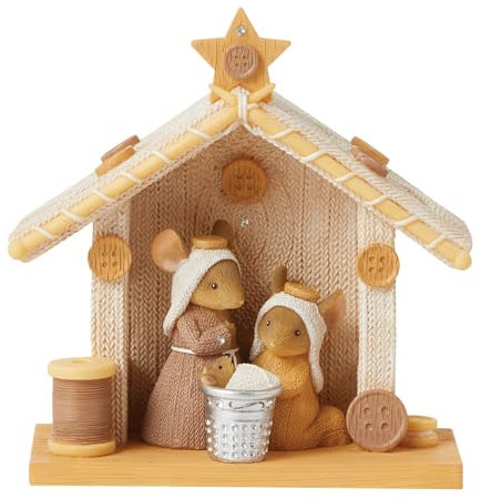 Enesco Schwänze mit Herz, Weihnachtsfiguren-Set Die Heilige Familie, 10 cm, Mehrfarbig