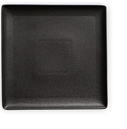 jonam Assiettes Vaisselle Ménage Assiette Plate Assiette Plate Carrée Noire