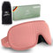 OMNIRELEXX Schlafmaske Frauen – Atmungsaktive Schlafbrille – Bequeme und weiche Augenmaske - 100% Lichtblockierend - Reisebeutel - Schlafmaske 3D Vertiefung für die Augen - Memory Schaum (Rosa)
