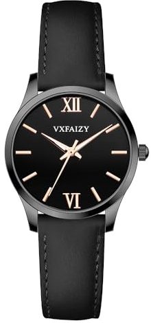 VXFAIZY Orologio Donna Simplicity Orologio Casual Con Resistenza All'Acqua Per Donne (Black)