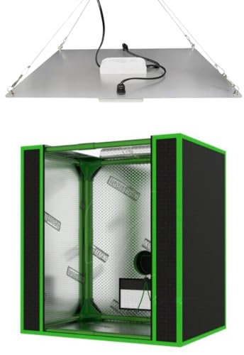 Weedness Mini Grow-Box-Set mit LED-Pflanzenlampe 45 Watt, 50x35x50 cm Growzelt, Growschrank, Zuchtzelt