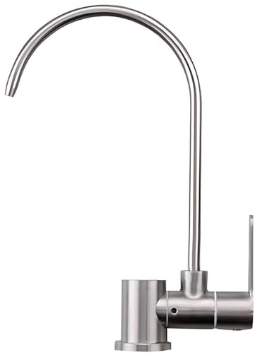 DMOZMSY Rubinetto Singolo Per Acqua Fredda Pieghevole Rubinetto Osmosi Inversa Sottofinestra Rubinett Depuratore Rubinetto 1 Via(Nichel Spazzolato)